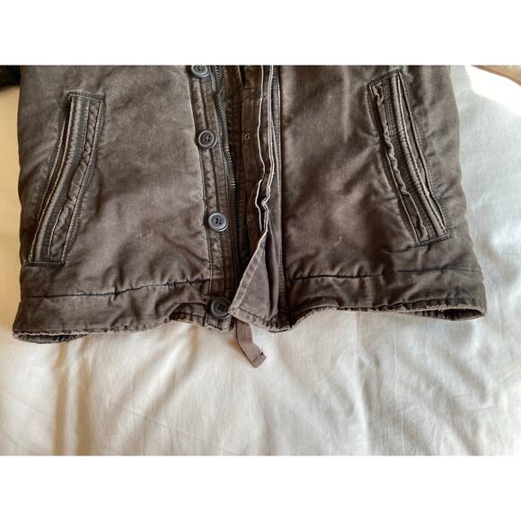 Abercrombie & fitch Adirondack jacket mens medium brown heavy faux fur lined y2k - Picture 6 of 11